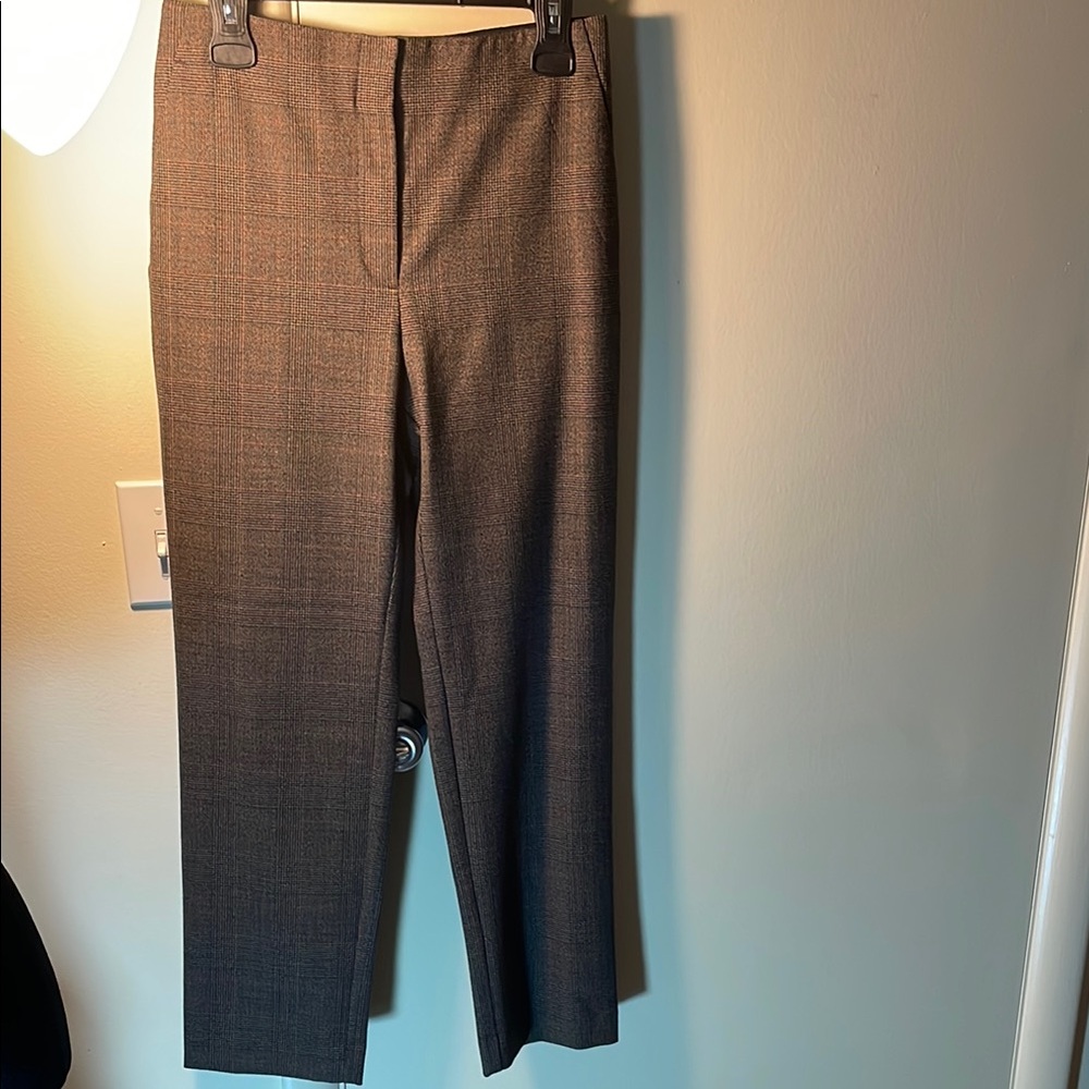 NWT LOFT brown ankle length pants sz4 23p